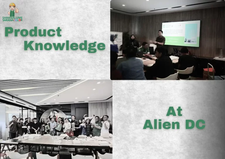 Kunjungan PT. Saranacentral Bajatama ke Alien DC Jakarta Selatan untuk memperkenalkan Saranalume dan Saranacolor sebagai solusi material baja berkualitas.